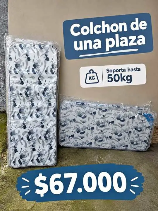 Colchon de una plaza Suavegom $67.000 cada unidad