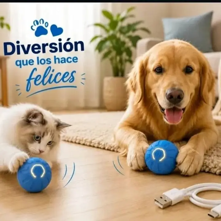 Pelota interactiva para Perros y Gatos USB