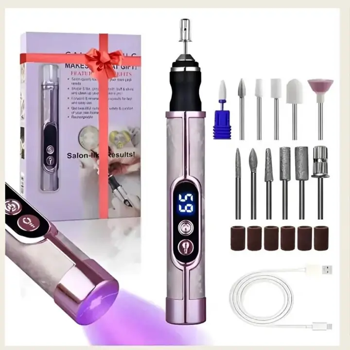 Torno eléctrico para uñas con lámpara UV/LED