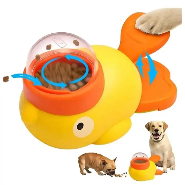 Juguete interactivo Pato Dispenser de comida y premios para Perros y Gatos