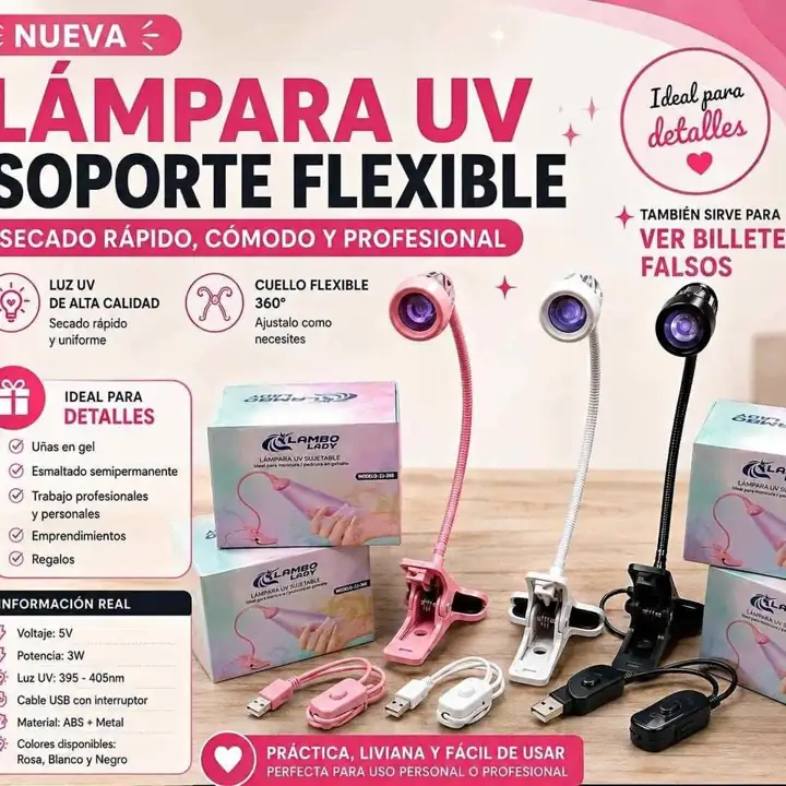 Lampara Uv flexible con agarre