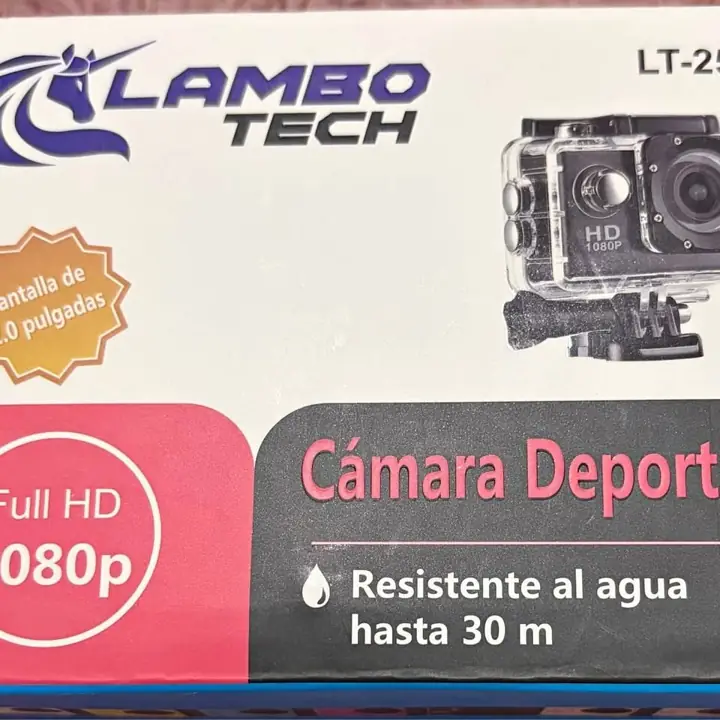 Cámara deportiva con accesorios