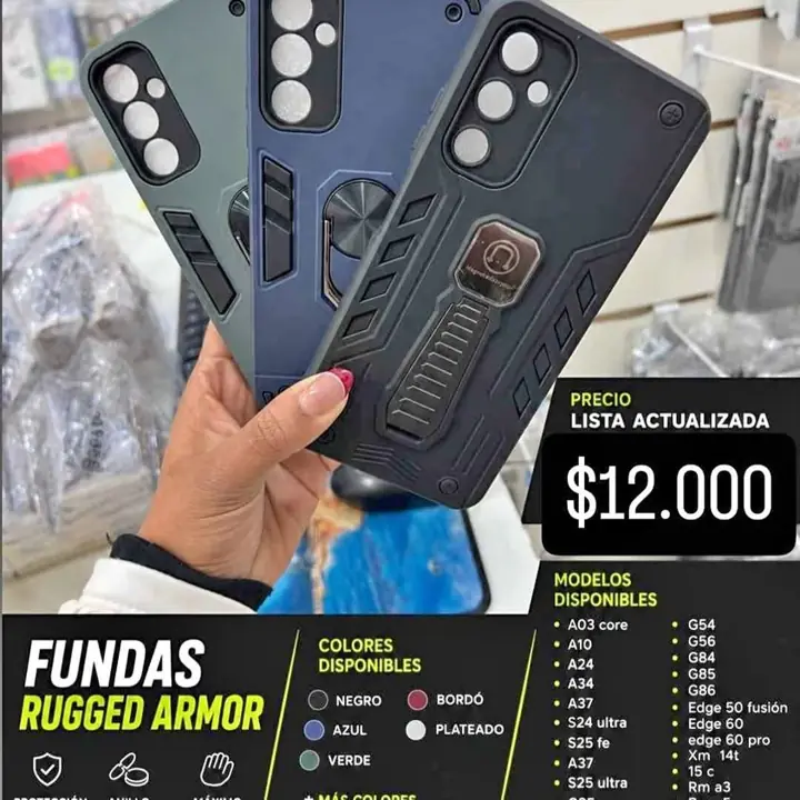 Fundas Protección Asegurada con Anillo 360° y Soporte
