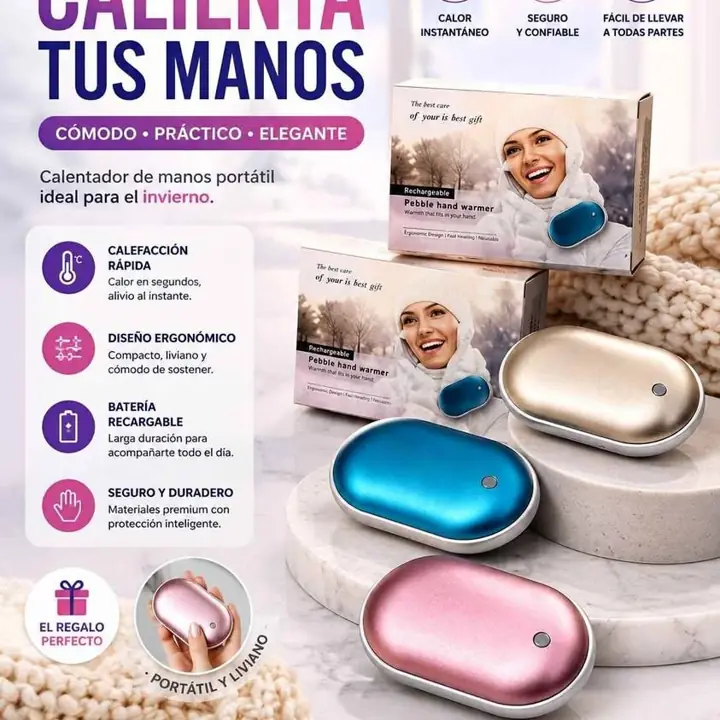 Calentador de manos portatil
