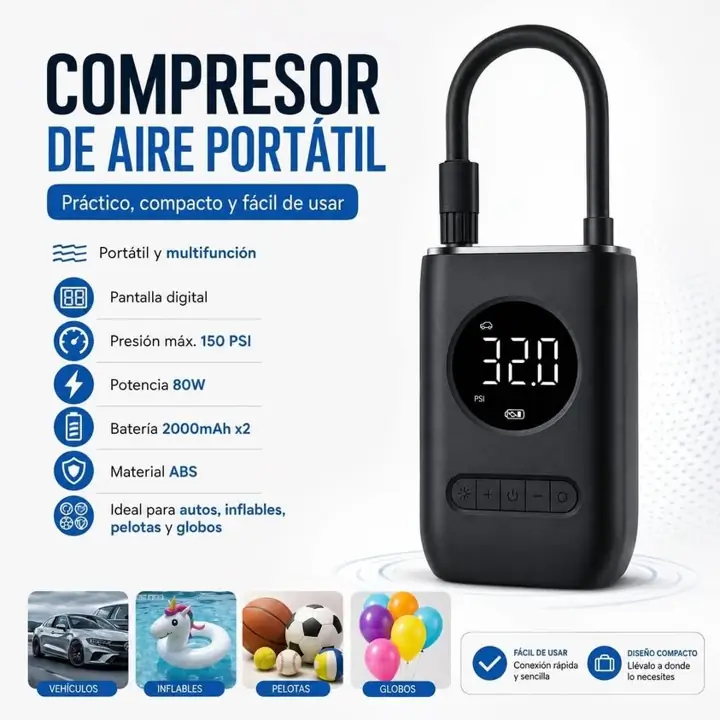 Compresor de aire portatil