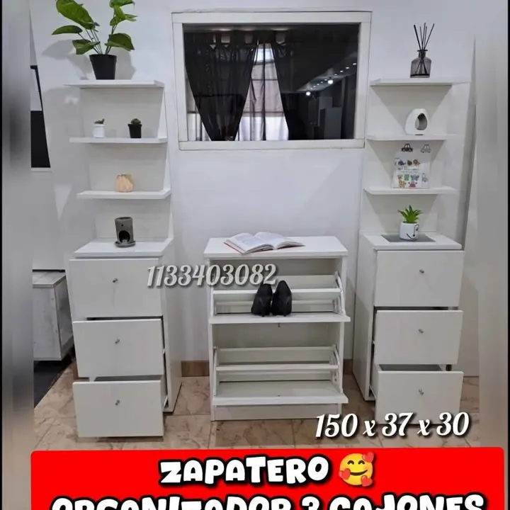 Zapatero/organizador, con vidrio o espejo abonas al recibir
