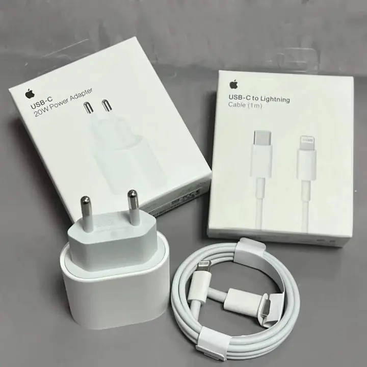 Combo Adaptador 20w + Cable (C o Lightning) Carga rápida
