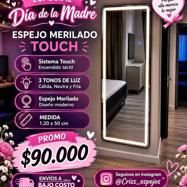 Espejos rectangular esmerilado en oferta
