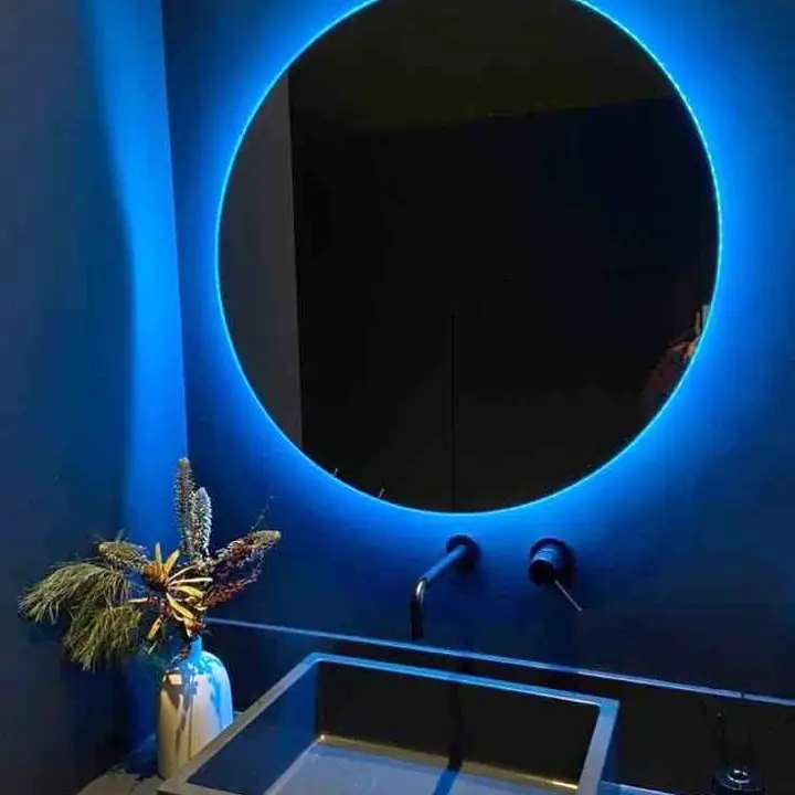 Espejo circular con luz LED en oferta