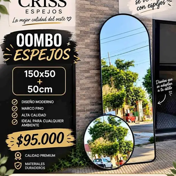 Combo de espejos circular y arco. en oferta