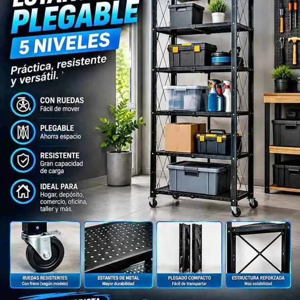 Estantería plegable 5 niveles