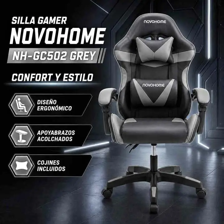 Silla gamer novohome NH-GC502 respaldo reclinable