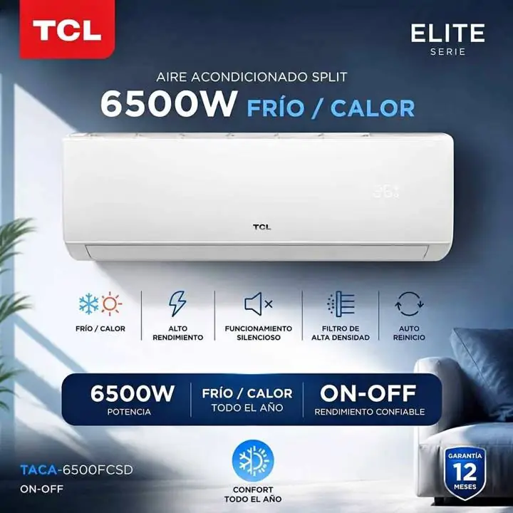 Aire Acondicionado Split Tcl Taca6500fcsd/el4f 6500watts F/c Blanco