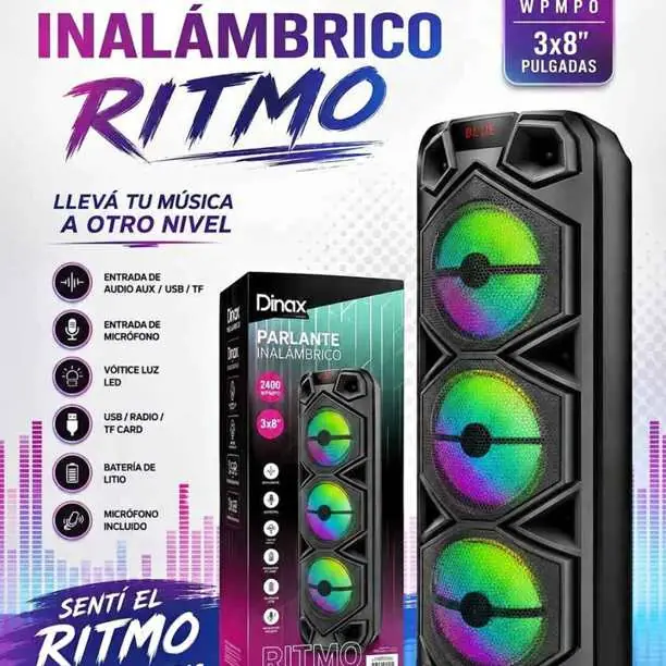 Parlante torre dinax 3X8”