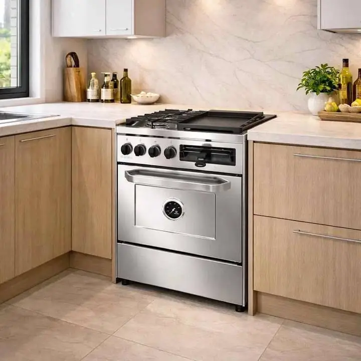Cocina Industrial Morelli Saho Kuma 2 Hornallas Plancha Multigrill Puerta Ciega