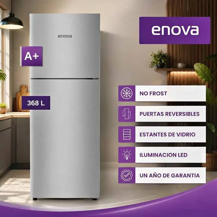`Entrega inmediata` heladera Enova no frost 368LTS silver •modelo RE37SN10