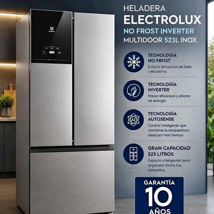Heladera Electrolux no frost inverter 523LTS multidoor acero inox