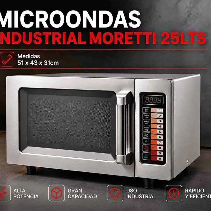 `Nuevo ingreso` microondas industrial moretti 25LTS acero inox