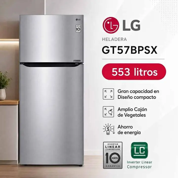 Heladera LG GT57BPSX 533LTS inverter no frost