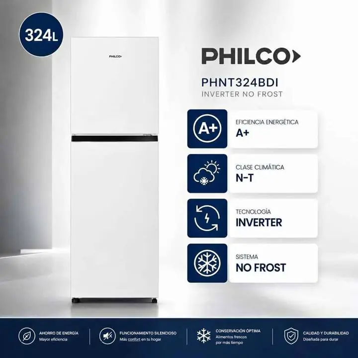 Heladera No Frost Philco PHNT324BDI Inverter 324 Lts Blanco