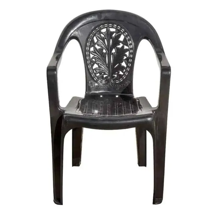 Silla plastica moon negro apoyabrazo