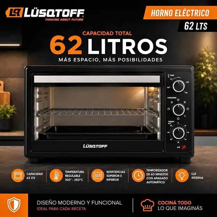 Horno eléctrico Lüsqtoff 62 lts
