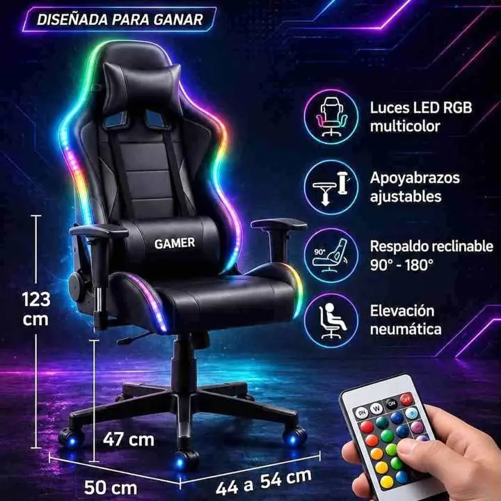 Silla gamer HYG-02 C/luz