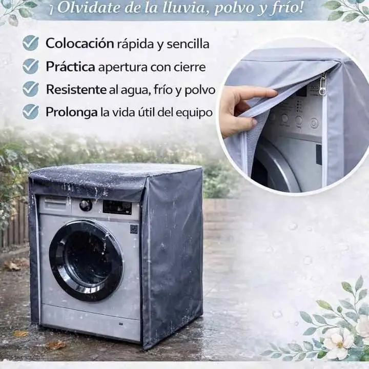 Funda para lavarropas • Carga frontal • Doble cierre • Impermeable $15.500