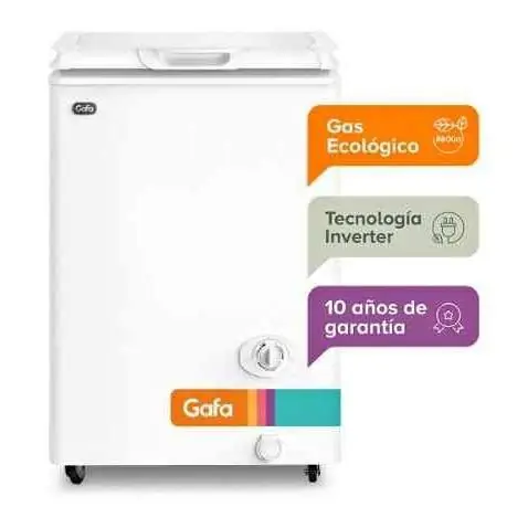 Freezer horizontal 117 lts. Inverter Gafa FGHI100B-S. Blanco