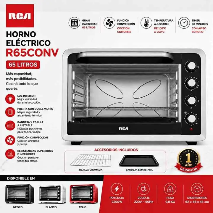 Horno eléctrico RCA 65LTS R65CONV