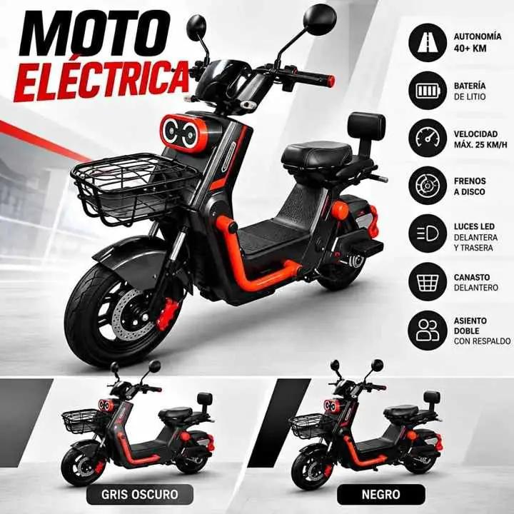 Moto eléctrica C/canasto $950.000 Regalazo, Regalá algo práctico para ir y venir sin ga