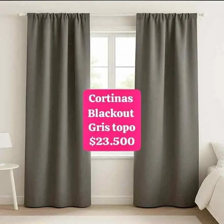 Cortinas blackout de 1.40 x 2.20 largo cada paño $23.500