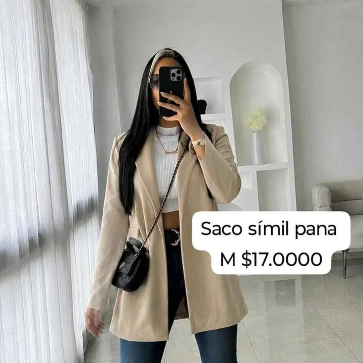 Saco símil pana talle M nuevo $17.000 oferta