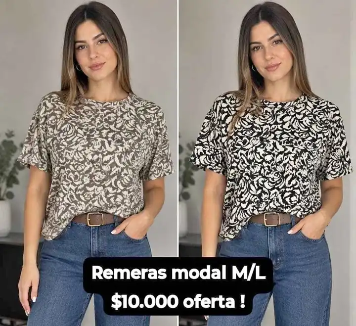 Remeras modal $10.000
