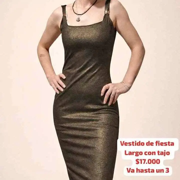 Vestido de fiesta M largo con tajo $17.000 nuevo oferta