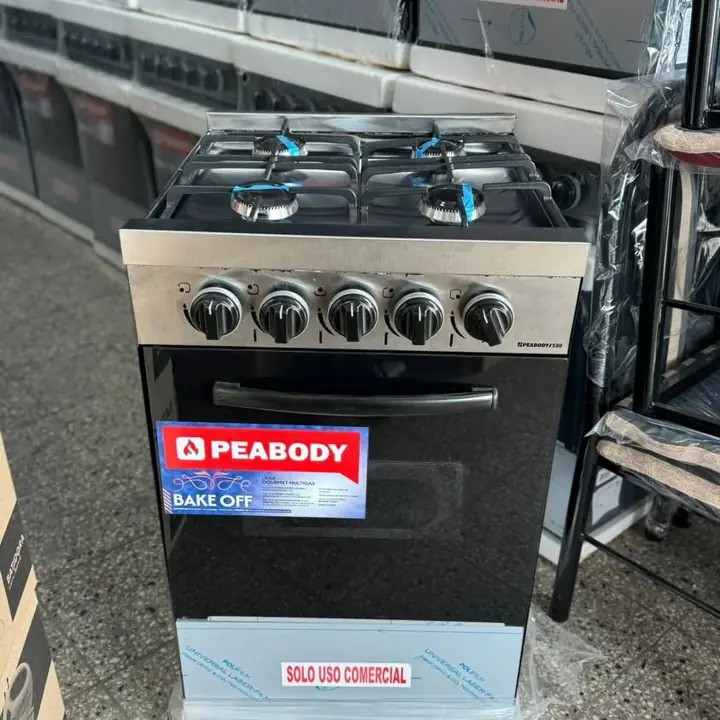 Cocina acero Peabody 4 hornallas