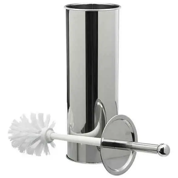Cepillo para baño metal porta escoba inodoro
