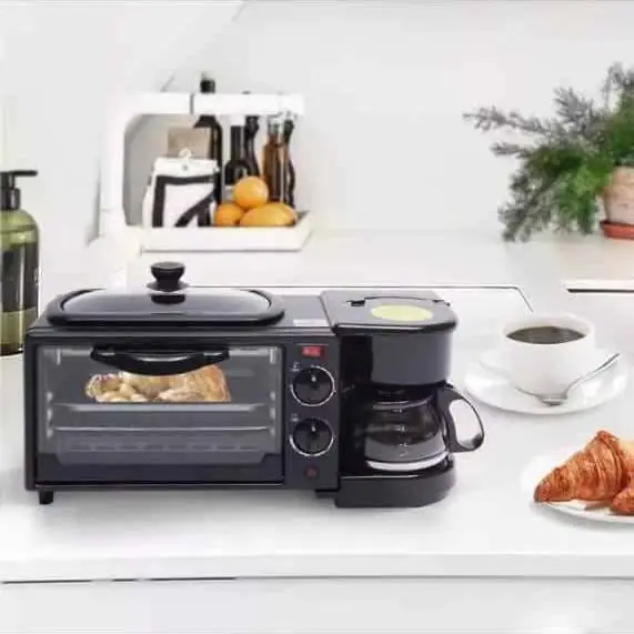 Set desayuno 3 en 1 horno elec cafetera