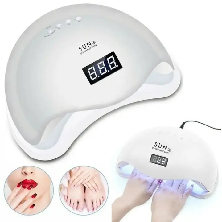Cabina para uñas UV 24 leds sun 5 48w con reloj