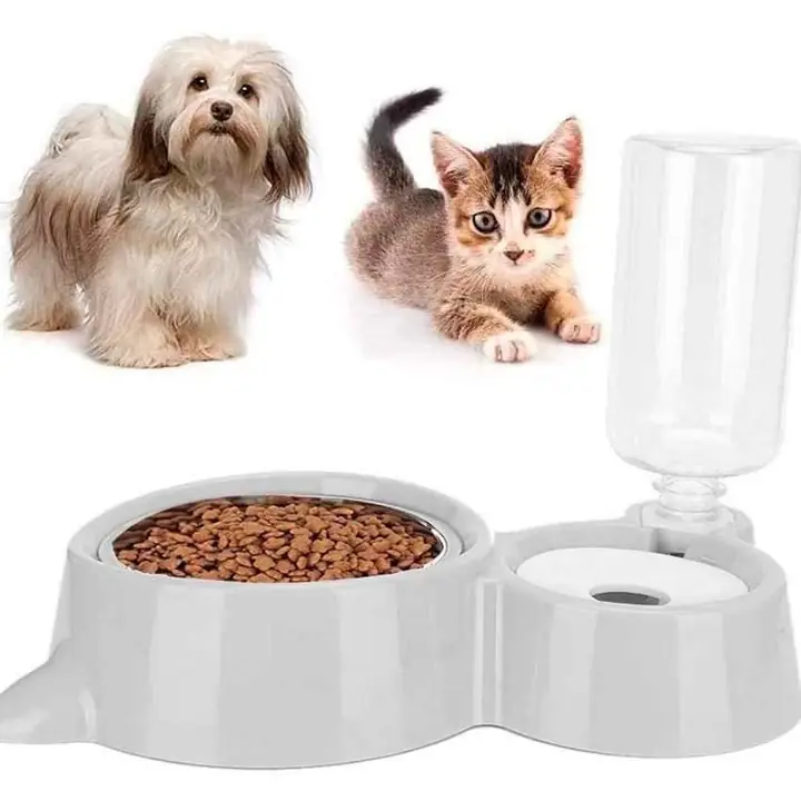 Comedero de mascotas + botella 500ml