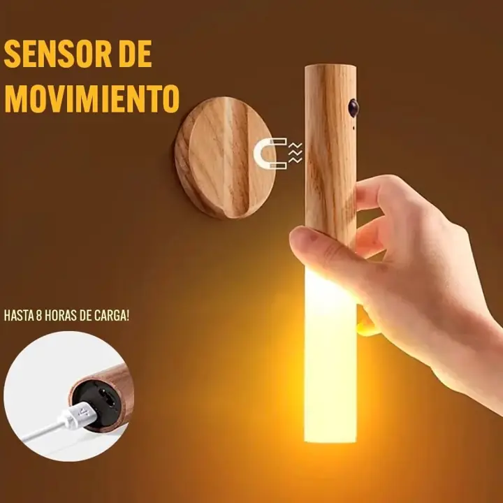 Lampara luz de noche recargable C/ sensor