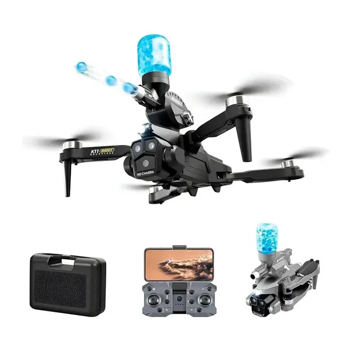 Drone c/ 3 camaras dispara hidrogel
