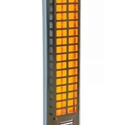 Estufa vertical 2 velas metal cuarzo reforzadas