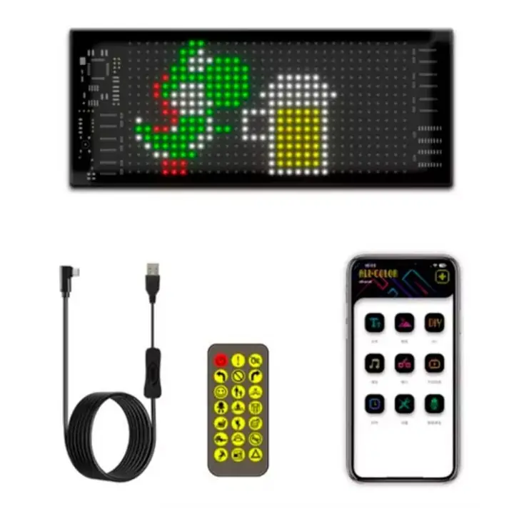 Mini letrero LED pixel imantado 17.5x7cm