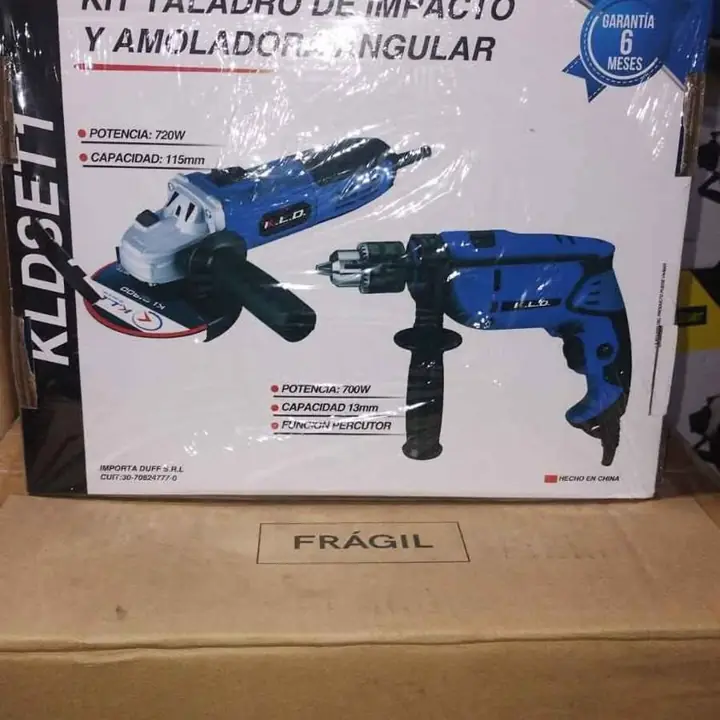 Taladro de impacto + amoladora angular