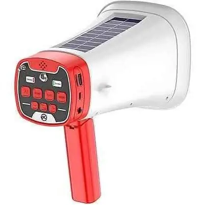 Megafono solar alta potencia C/alarma