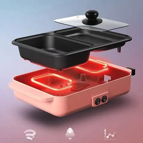 Parrilla doble electrica CNW21439