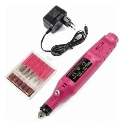Torno eléctrico manicura kit de fresas