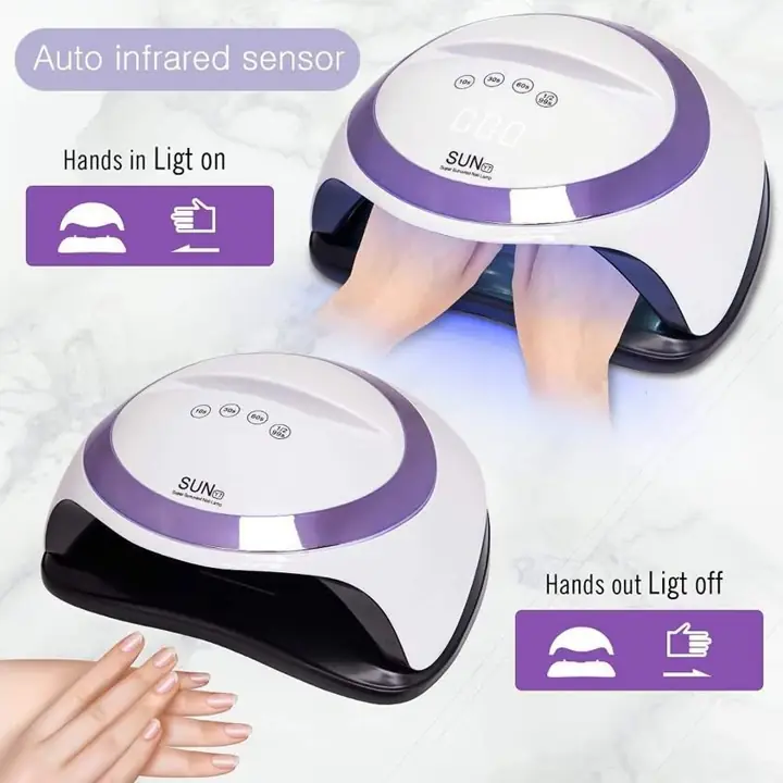 Cabina para uñas UV 36 leds 168w sun Y7 con apoya celular