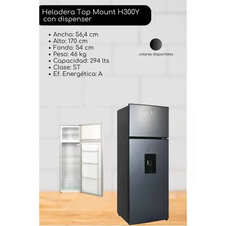 Heladera neba 300 y 294lt acero